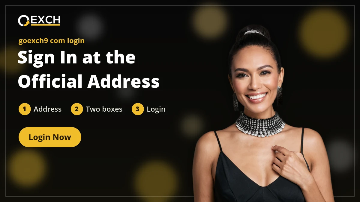 goexch9 com login banner showing the three sign-in stages at the official GoExch9 address